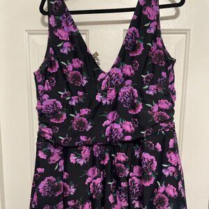 Torrid Wireless Short Asymmetrical Swim Dress With Brief